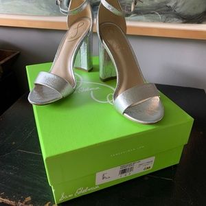 Sam Edelman Yaro silver heels